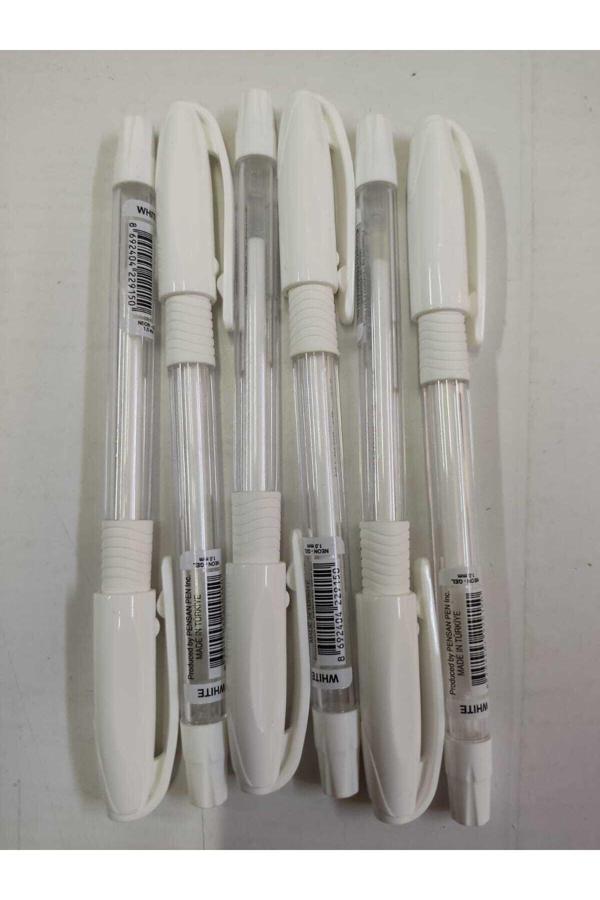 Pensan Neon Jel Beyaz Kalem 1.0 Mm 6 Adet - Image 1