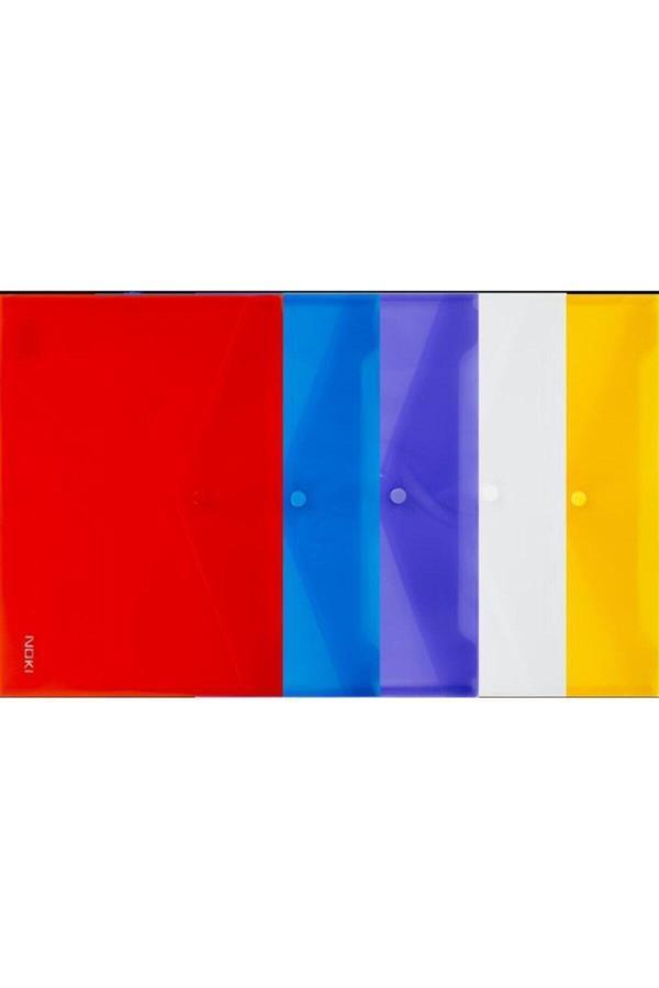 Noki Çıtçıtlı Şeffaf Zarf Dosya A4 12'Li Paket - Image 1