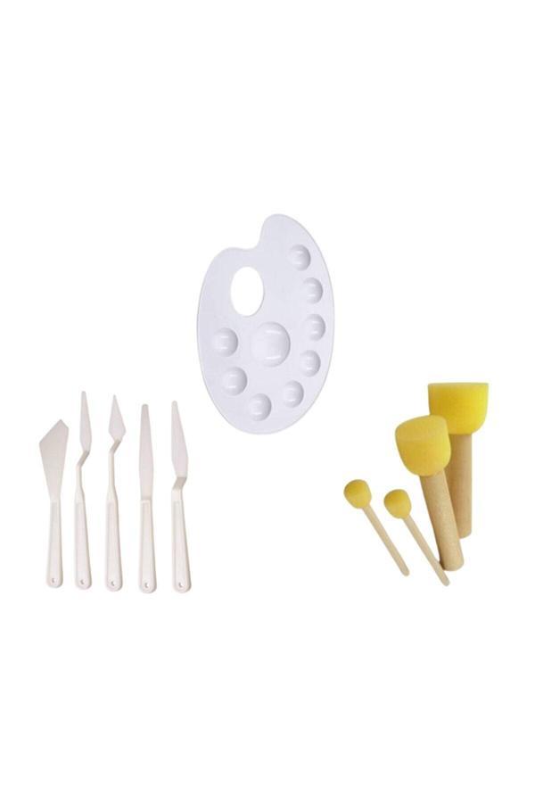 Rich Ponpon Fırça Ve Spatula 20Cm Palet 3'Lü Set - Image 1
