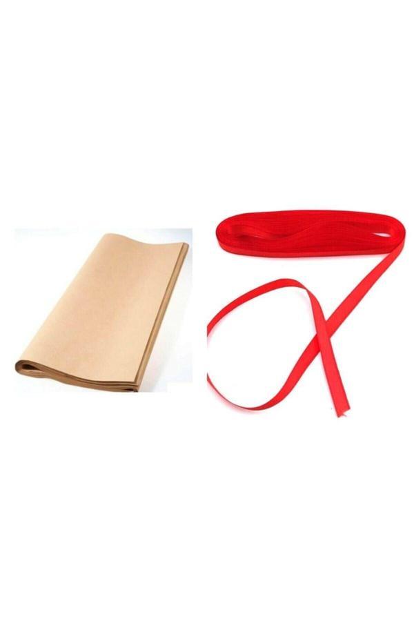 Mekafix Kağıt Çeyiz Ve Paket Kağıdı 100 X 150 Cm 10'Lu Ve Kırmızı Kurdale - Image 1