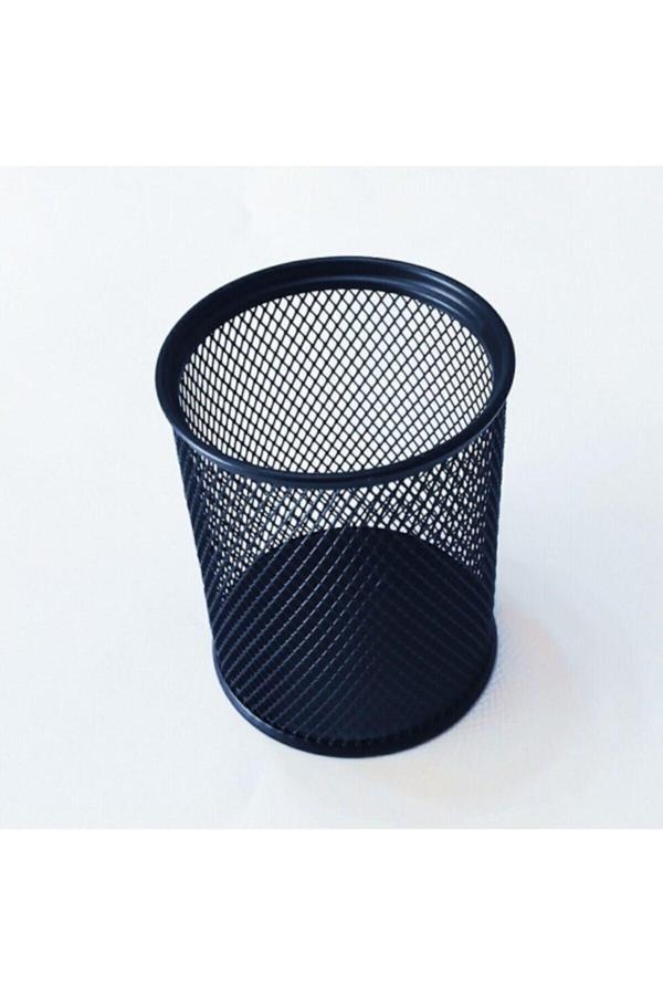 Gıpta Metal Masa Seti Tel Yuvarlak Kalemlik Siyah Fx - Image 1