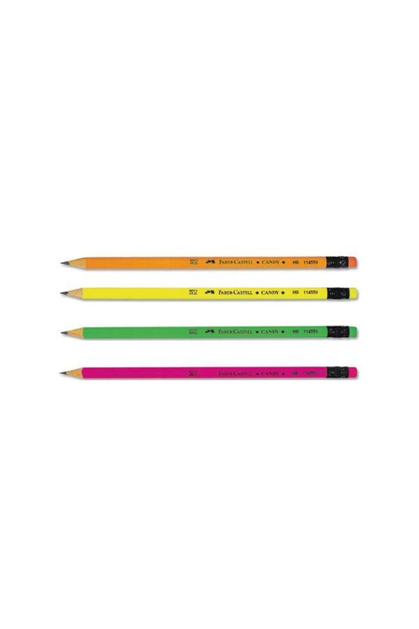 Faber Castell Candy Silgili Kurşun Kalem 4'Lü Paket - Image 1