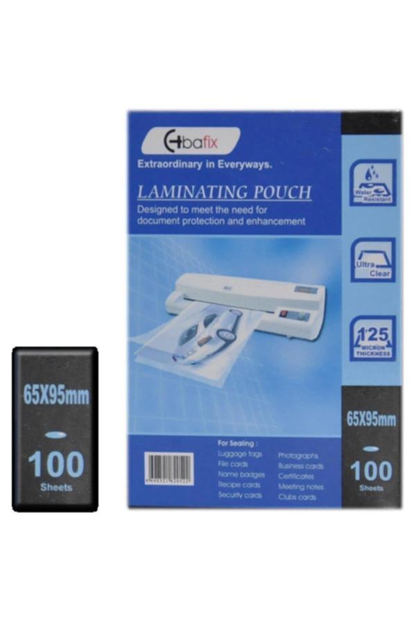 Bafix 66636 Laminasyon Filmi 6.5 Cm X 9.5 Cm 125 Micron 100 Lü (1 Paket 100 Adet) - Image 1