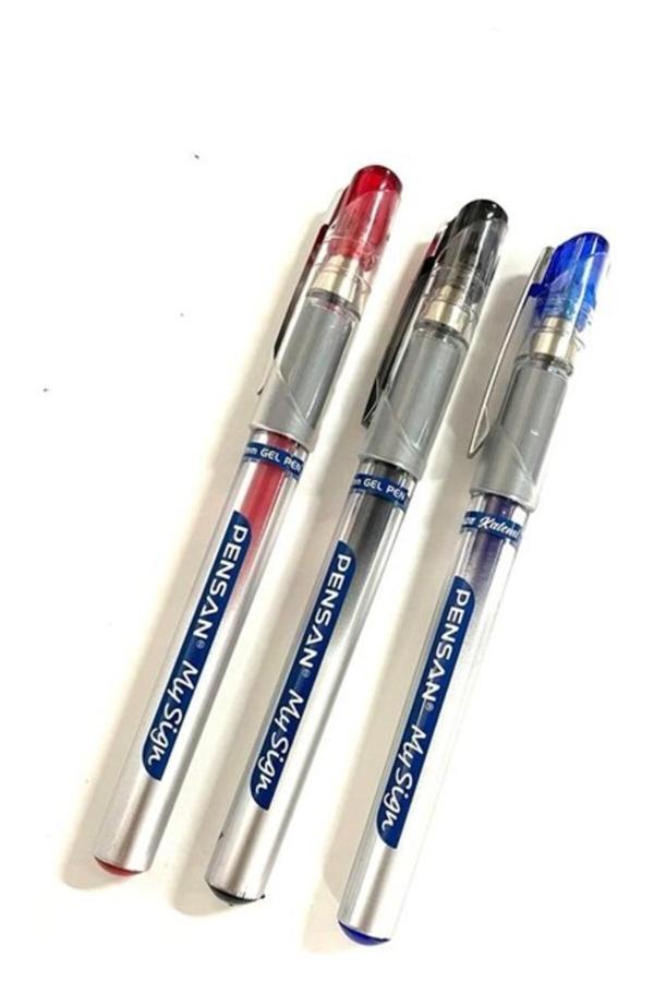 Pensan 3 Adet My Sıgn Jel Roller Imza Kalemi 1 Mm Kırmızı - Mavi -Siyah - Image 1