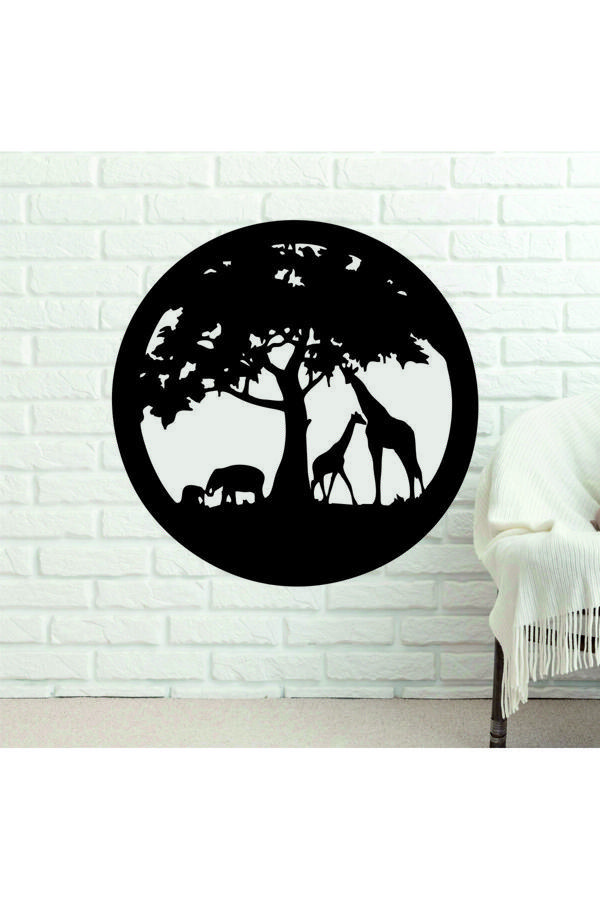 Dekor Treni Zürafa Dekoratif Ahşap Duvar Dekoru - Image 1