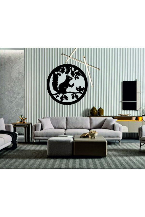 Dekor Treni Sincap Dekoratif Ahşap Duvar Dekoru - Image 1