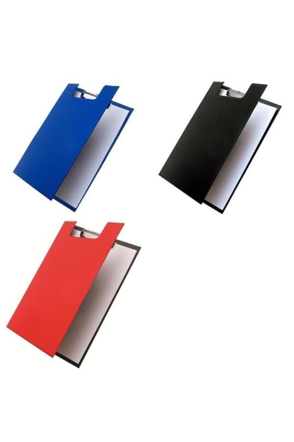 Mekafix Sekreterlik A4 Kapaklı 3 Lü Set 1045 Mavi, Siyah Ve Kırmızı - Image 1