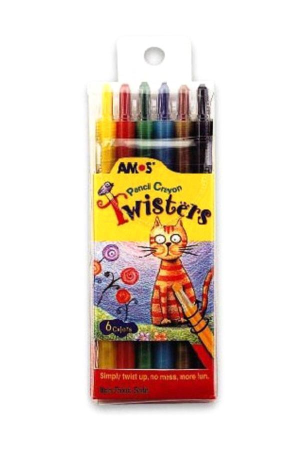 Amos Twisters İnce Kalem Tipi Mum Boya 6 Renk Rc6Pst Eol - Image 1