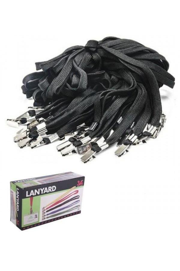 3A Yaka Kartı Ipi Siyah 150 Li (1 Paket 150 Adet) - Image 1