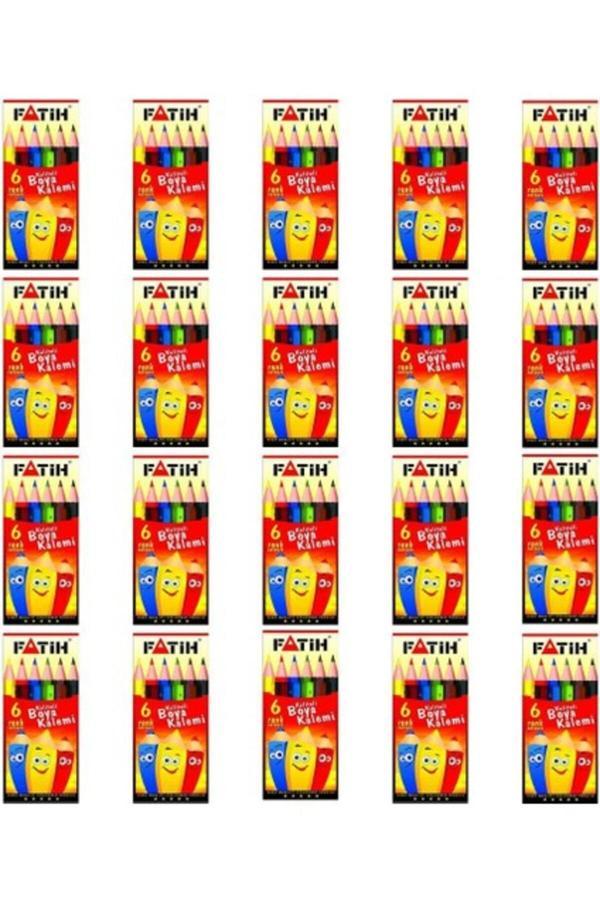 Fatih 33006 Yarım Boy 6 Renk Kuru Boya 20'Li - Image 1