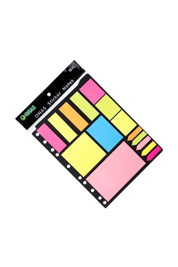 Onas Yapışkanlı Not Kağıdı Karışık Set 10+1 Index - Image 1