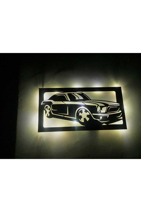 İlk Hediyem Peri Ledli Klasik Araba Bebek-Çocuk Ve Genç Odası Dekoratif Ahşap Gece Lambası - Image 1