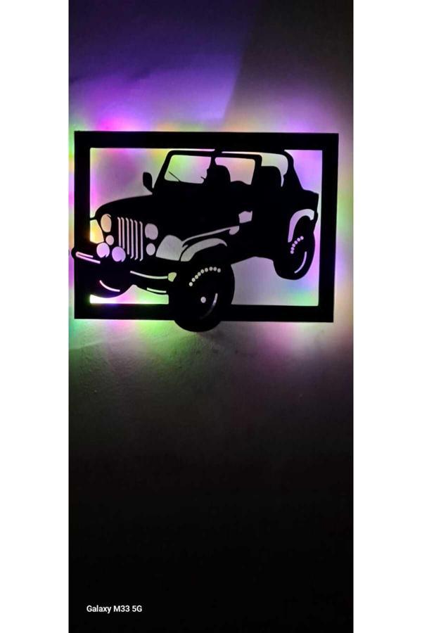 İlk Hediyem Peri Ledli Klasik Araba3 Bebek-Çocuk Ve Genç Odası Dekoratif Ahşap Gece Lambası - Image 1