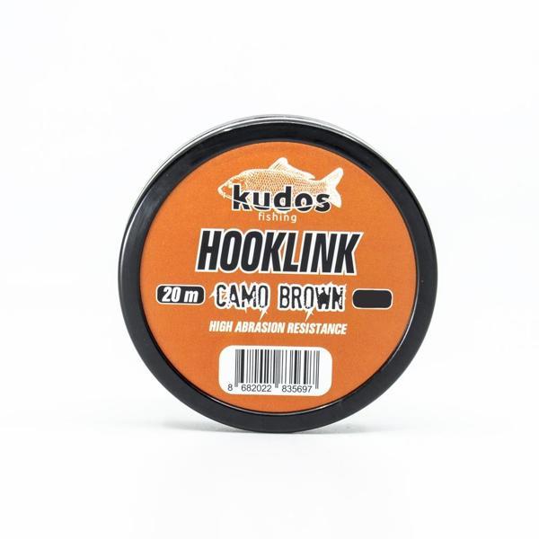 Kudos Hooklink Camo Brown 20m Leader 35lb - Image 1