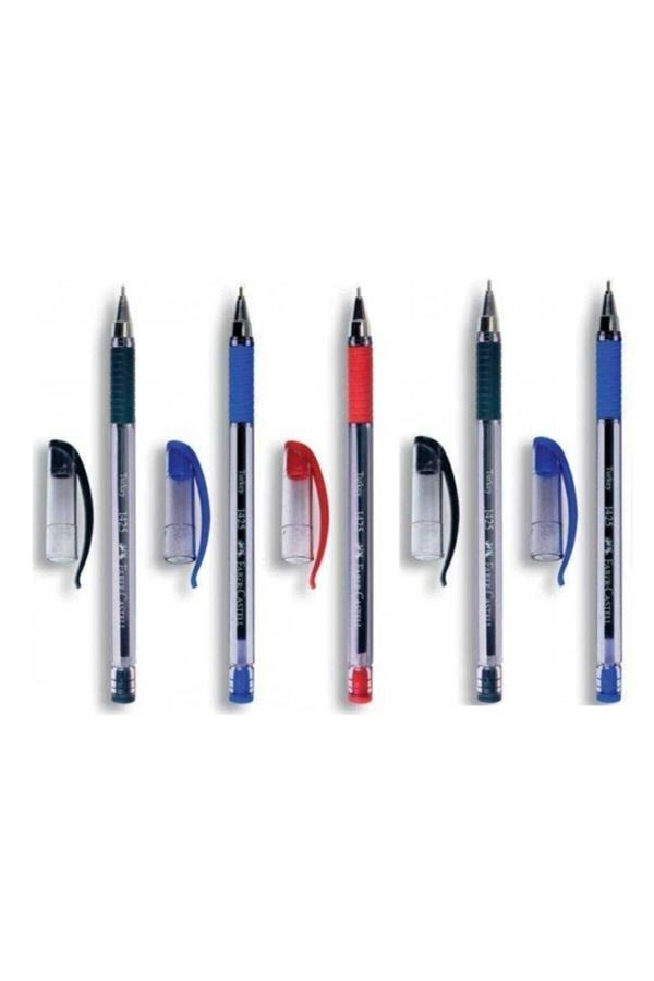 Faber Castell 1425 Tükenmez Kalem 2 Siyah 2 Mavi 1 Kırmızı Tk.K - Image 1
