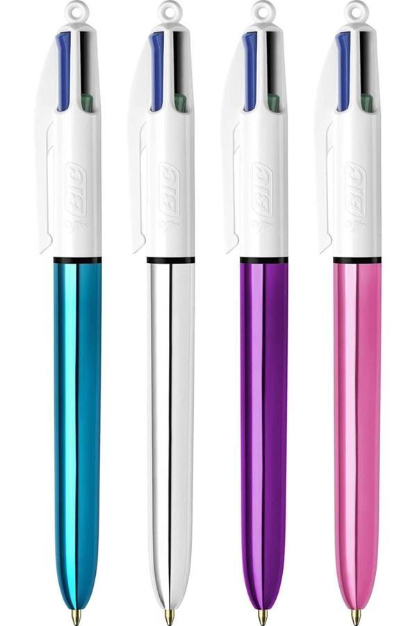 Bic 4 Colours 3'Lü Tükenmez Kalem Seti (Kırmızı - Mavi - Pembe) - Image 1