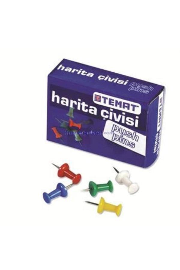 Temat 180 Renkli Harita Çivisi - Image 1