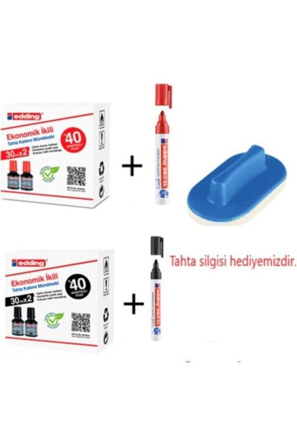 Edding Tahta Kalemi Ve Tahta Kalem Mürekkebi Seti ( Tahta Silgisi Hediyeli ) - Image 1