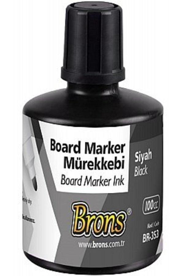Brons Beyaz Tahta Kalemi Mürekkebi 100Cc. Siyah Tkm - Image 1