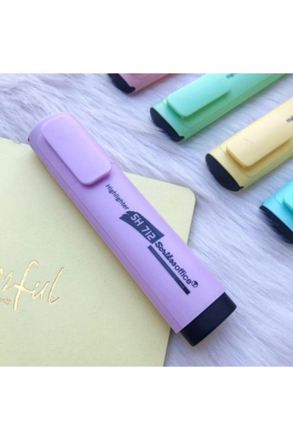 Scrikss Pastel Fosforlu Işaretleme Kalemi - Lila - Image 1