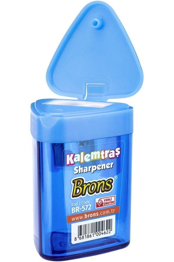 Brons Br-572 Üçgen Hazneli Kalemtraş Karışık Renk (1 Adet) - Image 1