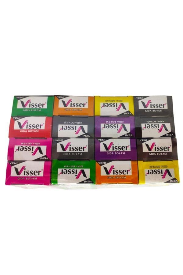 Visser 16 Adet Toz Gıda Boyası Net 9 Gr. G.B - Image 1