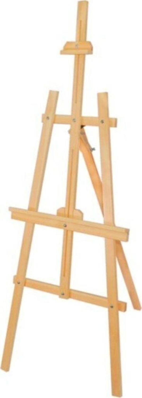 Akyazı Sovale Ahşap 172 Cm Ahşap Resim Ressam Sehpası Ayarlanabilir - Image 1