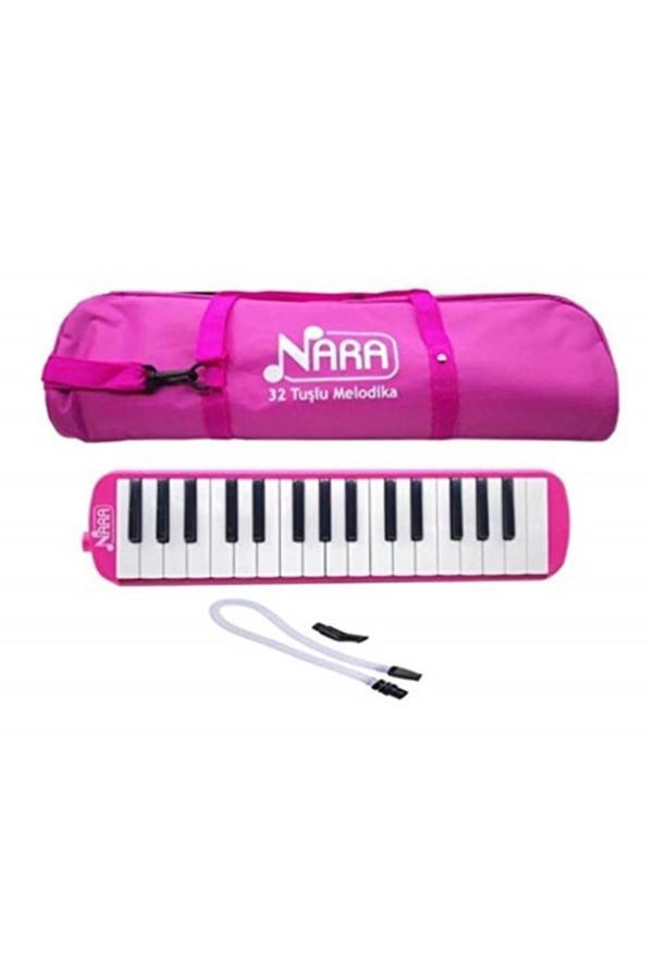 Nara Melodika 32 Tuşlu Bez Çanta Pembe - Image 1