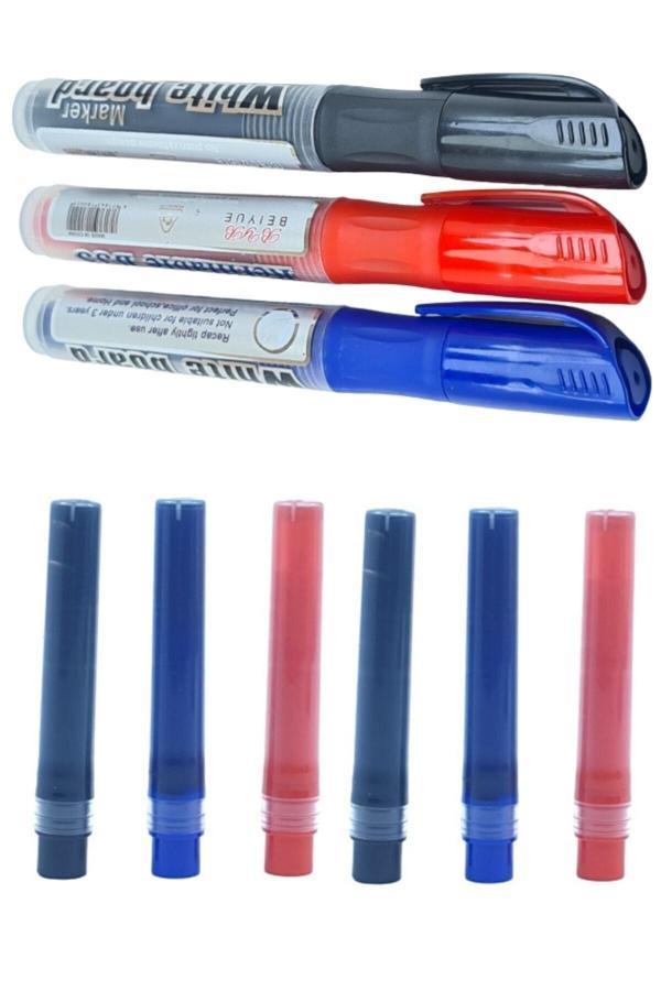 Tgb Beyaz Tahta Kalemi Seti 6 Adet 3 Renk - Image 1