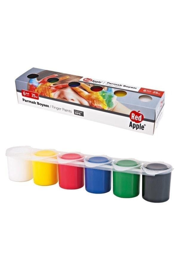 Red Apple Parmak Boyası 25 Ml Sıralı Set 6 Renk - Image 1