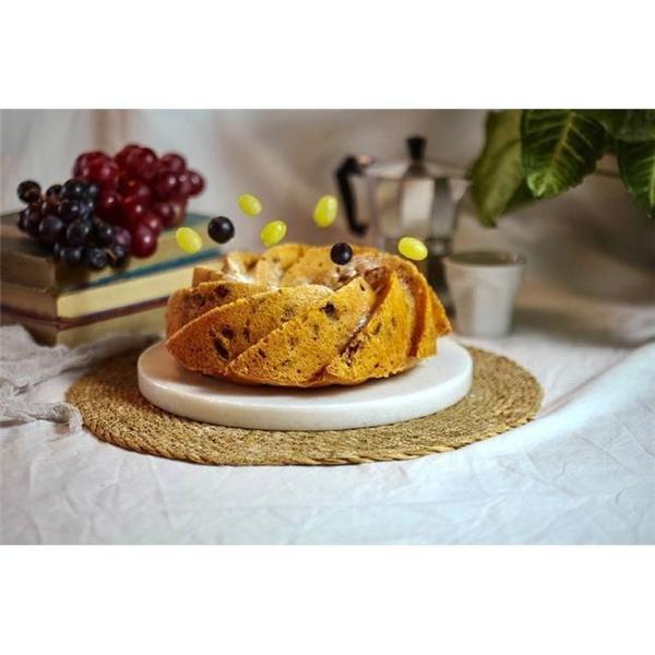 Akayev Mermer 28 Cm Kalın Beyaz Sunum Tabağı Yağ Standı - Image 1