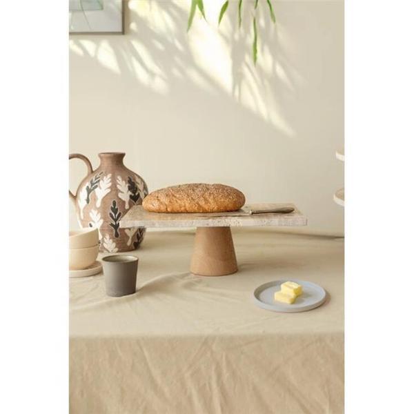 Akayev Traverten 30x15 Cm Konik Ahşap Ayaklı Sunumluk - Image 1