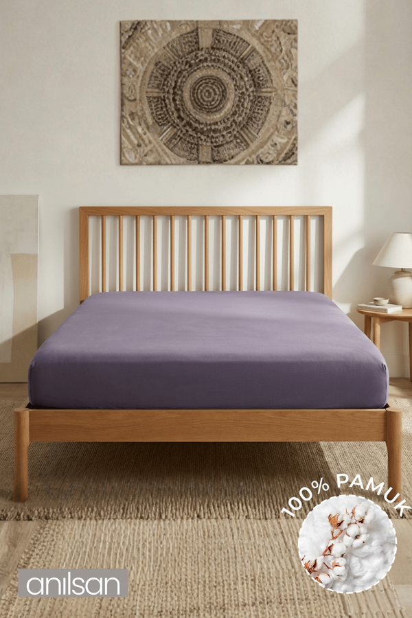 %100 Pamuklu Penye Lastikli Çarşaf | Tek/Çift Kişilik | Fitted Jersey | 30 cm Köşe Yüksekliği - Image 1