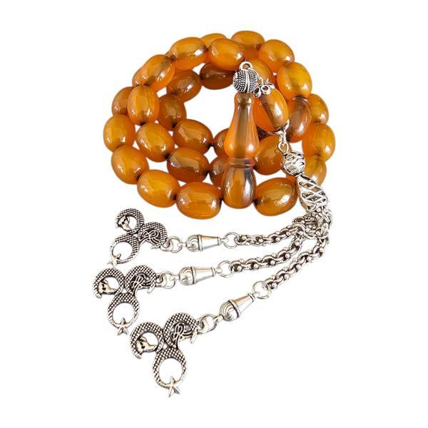 Osmanlı Benzetme Büyük Boy Sıkma Kehribar Tesbih Lt1397 - Image 1