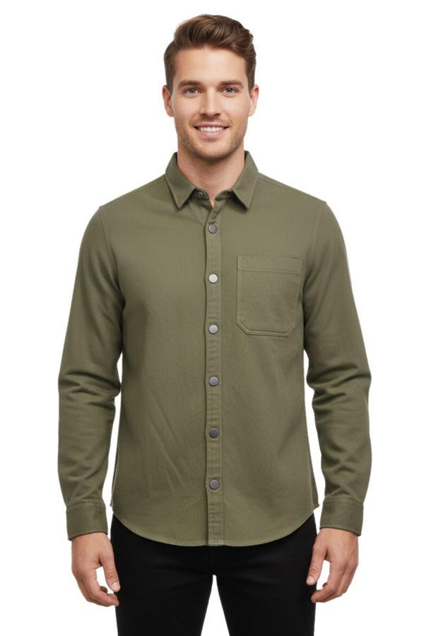 Erkek Spor Silim Fit Kanvas Tek Cepli Gömlek BGL-ST04955 - Image 1