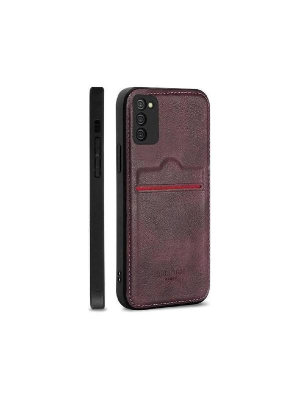 iPhone 12 Pro için Premium Deri Kartlıklı Kılıf, Bordo, Cüzdan Tasarımlı Koruyucu Telefon Kapağı - Image 1