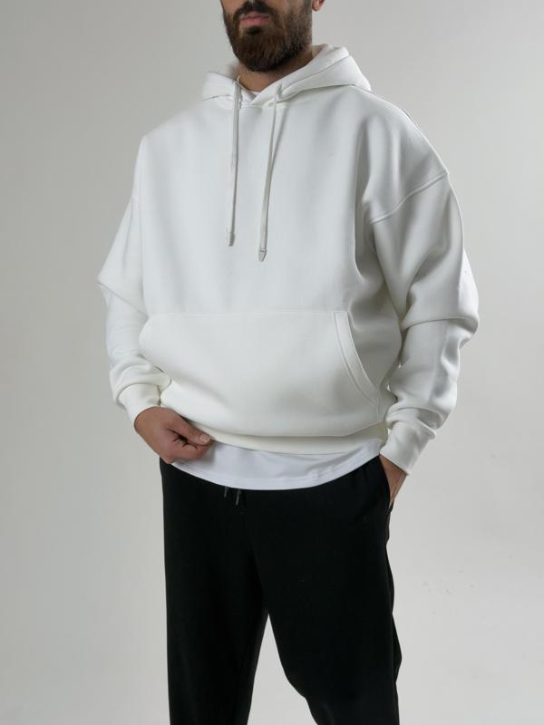 Erkek Şardonlu Ekru Hoodie COC2603 - Image 1