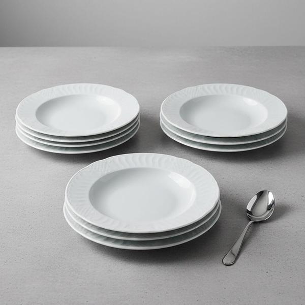 GÜRAL PORSELEN Sembol 6 Parça 19 cm Çukur Yemek Tabağı - Image 1