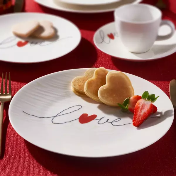 GÜRAL PORSELEN Camelia 4 Parça 25 Cm Servis Tabağı 25071 - Image 1