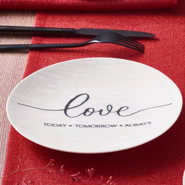 GÜRAL PORSELEN Camelia 4 Parça 25 Cm Servis Tabağı 25342 - Image 1