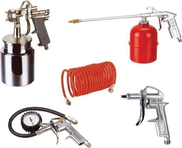 Hırdavatçım06 Baytec 5 Parça Havalı Alet Seti Boya Mazot Tabancası Hava Hortum - Image 1