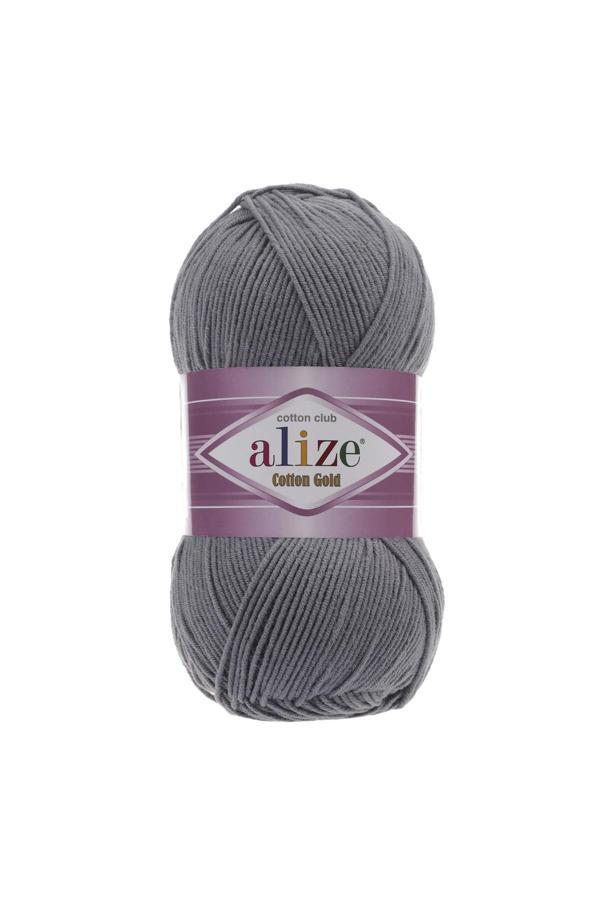 Alize Cotton Gold 5 Adet %55 Pamuk - %45 Akrilik / 100 Gr - 330 M 87 Kömür Gri - Image 1