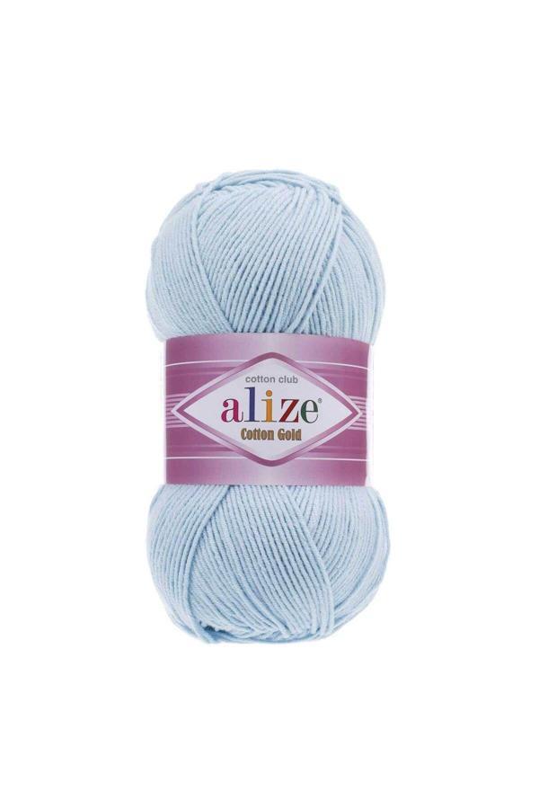Alize Cotton Gold 5 Adet %55 Pamuk - %45 Akrilik / 100 Gr - 330 M 513 Kristal Mavi - Image 1