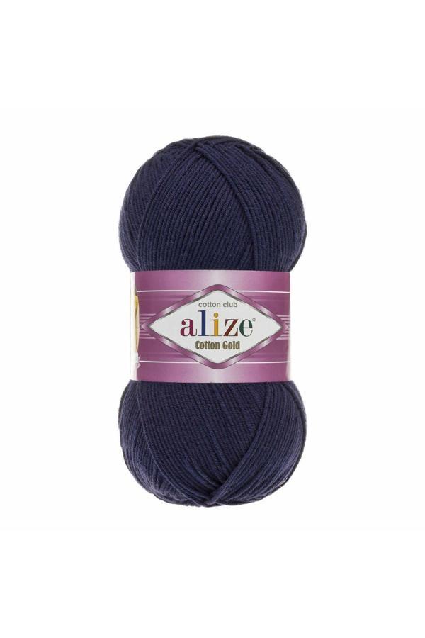Alize Cotton Gold 5 Adet %55 Pamuk - %45 Akrilik / 100 Gr - 330 M 58 Lacivert - Image 1