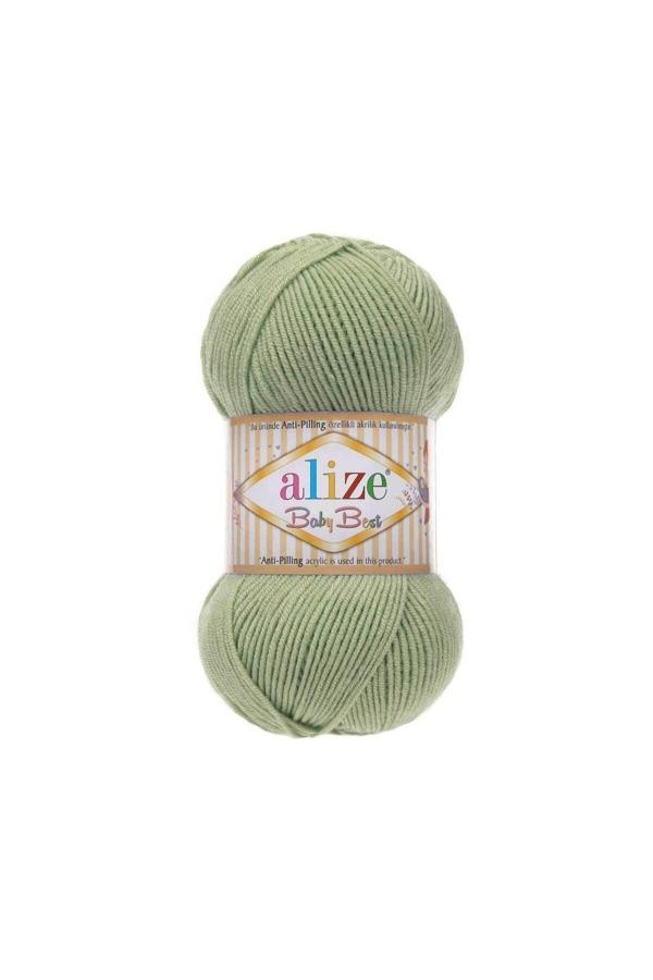 Alize 5 Adet Baby Best 138 Zeytin %10 Bambu - %90 Akrilik (Anti-Pilling Akrilik) / 100 Gr - 240 M - Image 1
