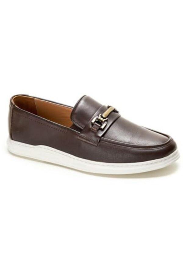 191074 Kahverengi Erkek Loafer Günlük Deri Ayakkabı - Image 1