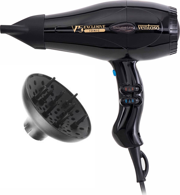 Ventoso V5 Exclusive İyonik 2500 W Profesyonel Fön Makinesi Nero Vigolu - Image 1