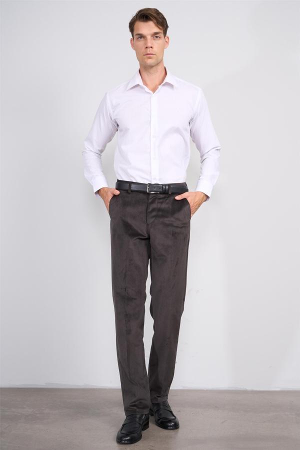 C.K 9246 Mnt Erkek Kadife Pantolon Kahve No 8 - Image 1