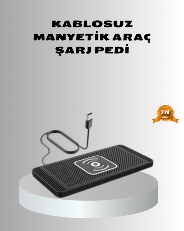 Manyetik Şarj Pedi 7.5W 10W 15W Hızlı Şarj Kaymaz Tabanlı - Image 1