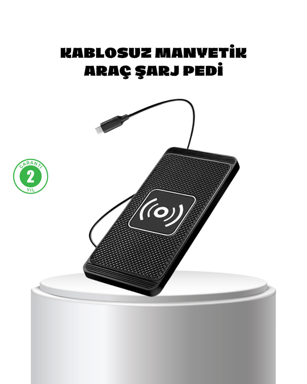 Manyetik Kablosuz Şarj Pedi 15W Hızlı Şarj Kaymaz Silikon Qi Destekli - Image 1